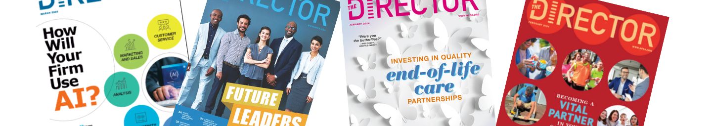Four covers of the Director magazine